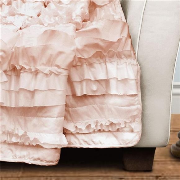 Lush Décor Belle Throw, 60 inch x 50 inch, Pink Blush, 60" X 50" - Picture 2 of 6
